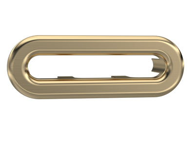 Oval Overflow Cover - Brushed Brass