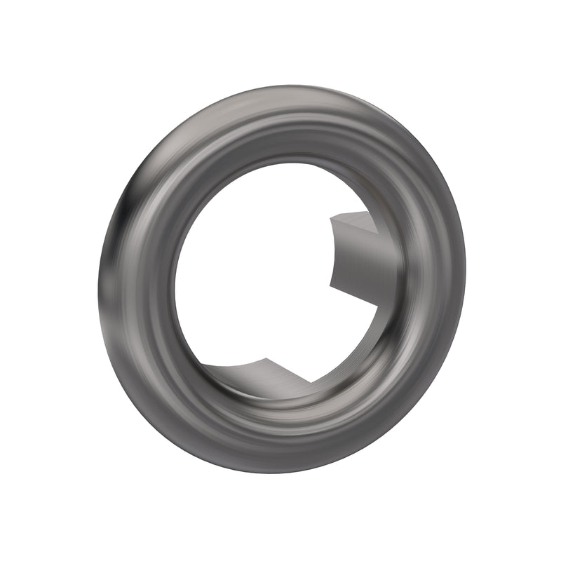 Round Overflow Cover - Brushed Pewter