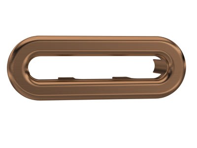 Oval Overflow Cover - Brushed Bronze