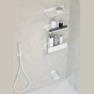 Sonia Quick Deep Shower Shelf - White