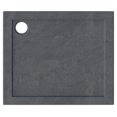 Slate Effect Stone Resin Rectangular Shower Tray & Waste 1200 x 760mm