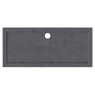 Slate Effect Stone Resin Rectangular Shower Tray & Waste 1600 x 800mm