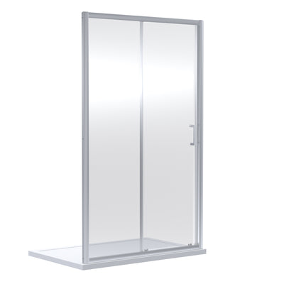 Porto 6mm Single Sliding Shower Door - 1500mm, 1900mm High, Chrome