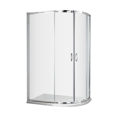 Lisbon 5mm Offset Quadrant Shower Enclosure - 1850mm High, Chrome