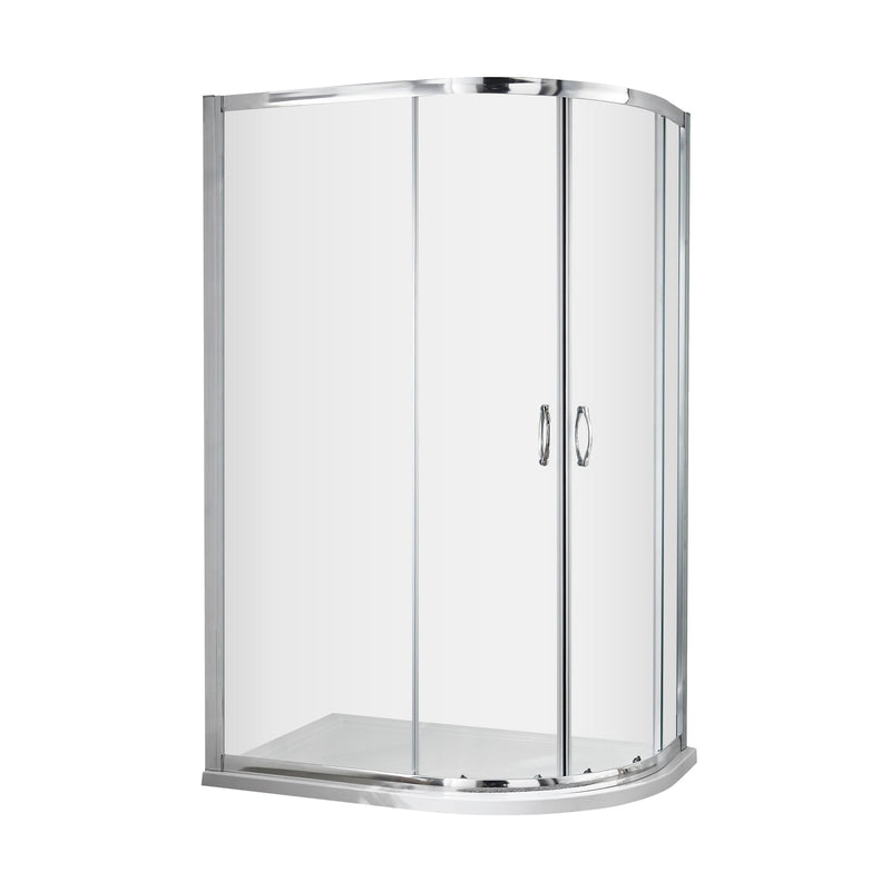 Lisbon 5mm Offset Quadrant Shower Enclosure - 1850mm High, Chrome