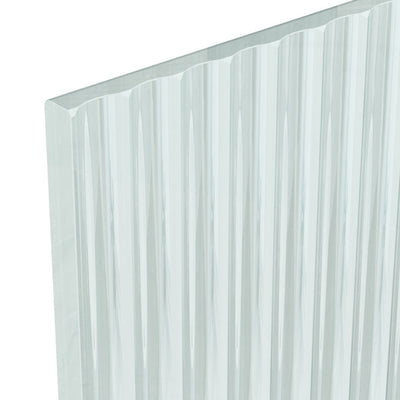 Nuie Fluted 8mm 300mm Hinged Return For Wetroom Screen (1850mm High) - Chrome
