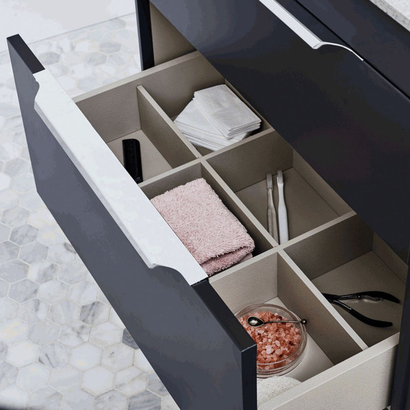 Britton Bathrooms Shoreditch 1000mm Double Drawer Vanity Unit With Worktop