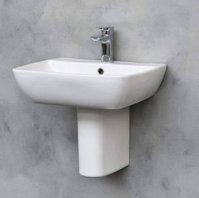 Britton Bathrooms MyHome 600mm Basin With Semi Pedestal