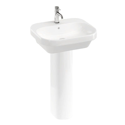 Britton Bathrooms Curve 2 550mm Basin With Full Pedestal