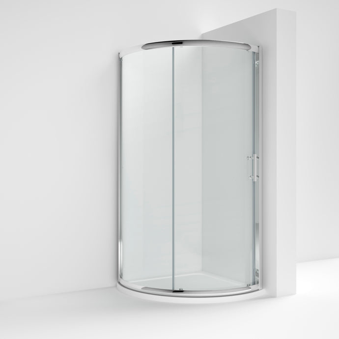 Nuie Pearlstone Single Entry Gloss White Stone Resin Shower Tray - 860 x 860mm