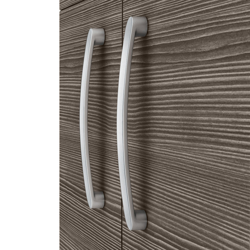 Como 600mm Wall Hung 2 Door Vanity Unit & Thin Edge Basin - Anthracite Woodgrain