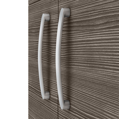 Como 800mm Wall Hung 2 Door Vanity Unit & Thin Edge Basin - Anthracite Woodgrain