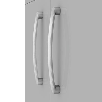 Cape 1200mm Floor Standing 4 Door Vanity Unit & Double Ceramic Basin - Gloss Grey Mist