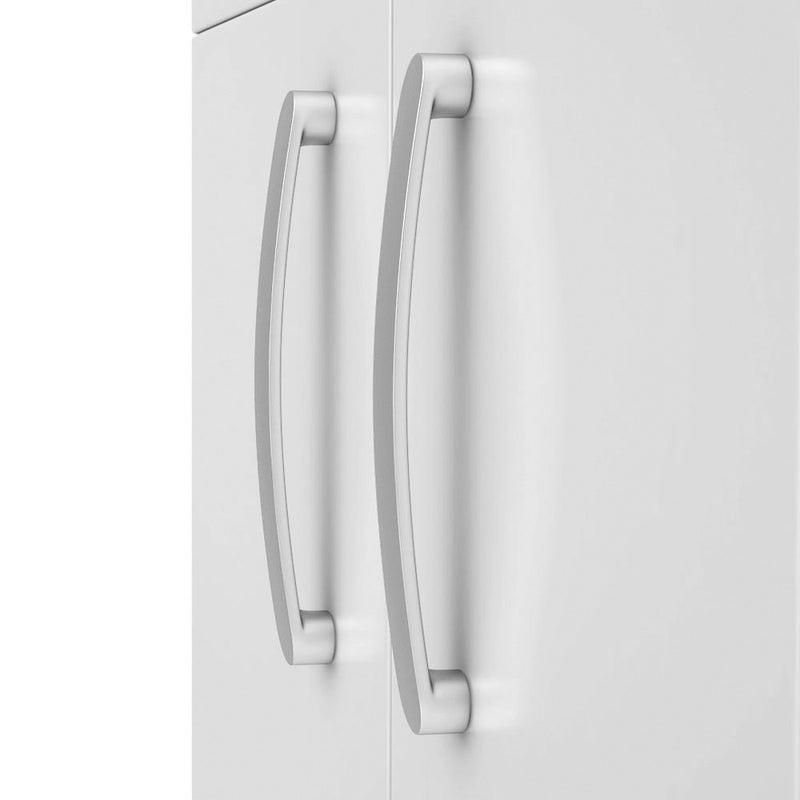 Cape 500mm Floor Standing 2 Door Vanity Unit & Worktop - Gloss White