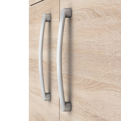 Cape 500mm Floor Standing 2 Door Vanity Unit & Worktop - Natural Oak