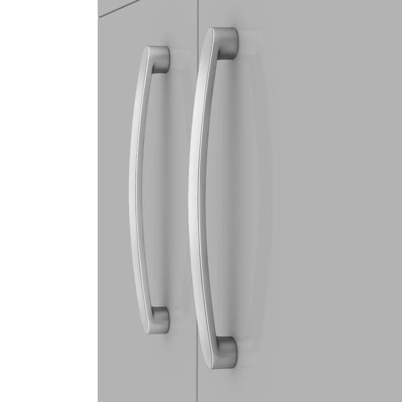 Lana 800mm Wall Hung 2 Door Vanity Unit & Minimalist Basin - Gloss Grey Mist
