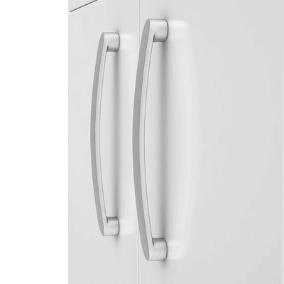 Lana 500mm Wall Hung 2 Door Vanity Unit & Minimalist Basin - Gloss White