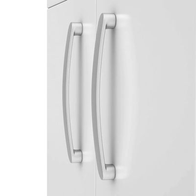 Como 500mm Wall Hung 2 Door Vanity Unit & Thin Edge Basin - Gloss White