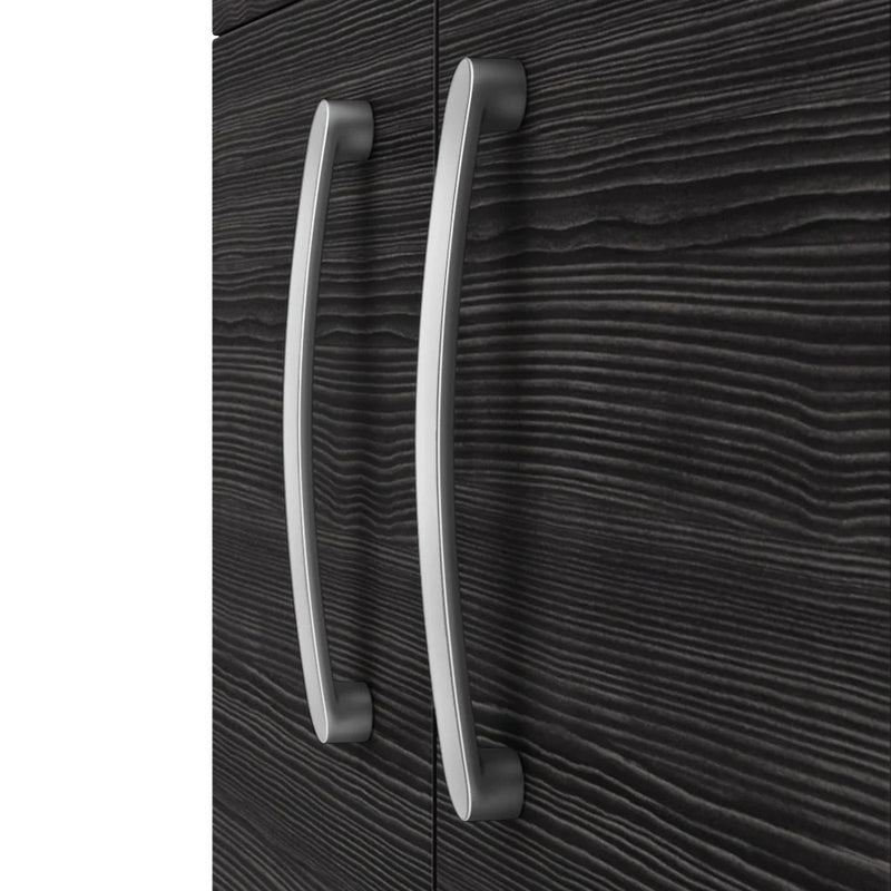 Lana 500mm Wall Hung 2 Door Vanity Unit & Minimalist Basin - Charcoal Black
