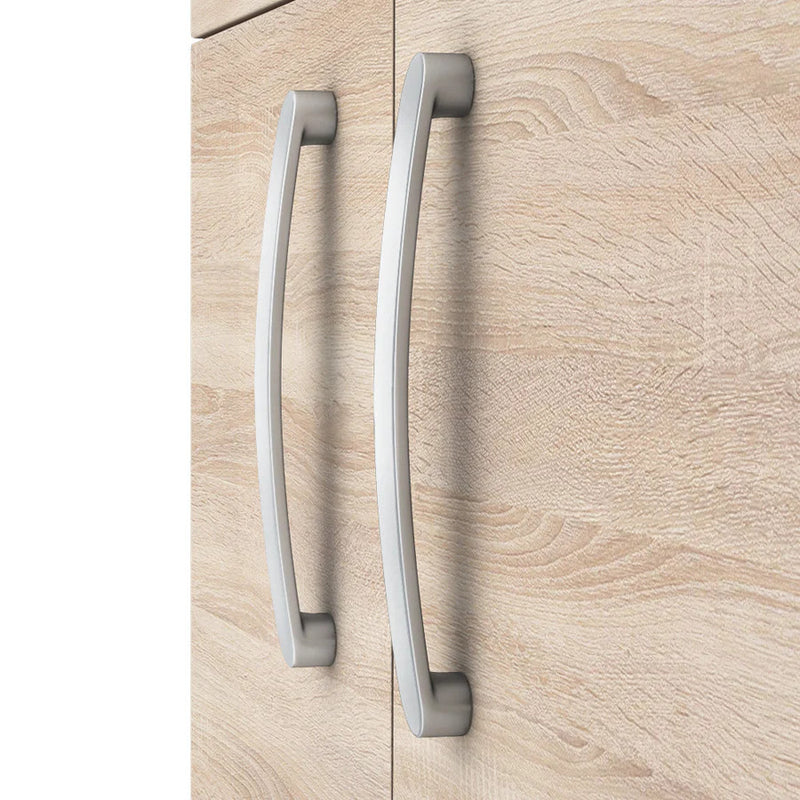 Como 800mm Wall Hung 2 Door Vanity Unit & Thin Edge Basin - Natural Oak