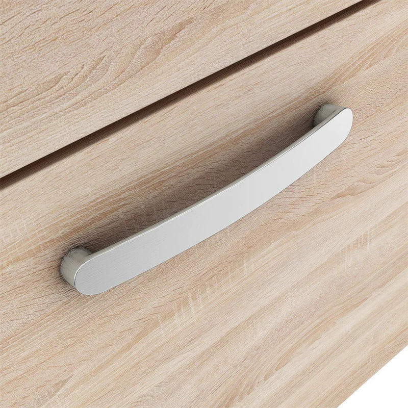 Lana 500mm Wall Hung Single Drawer Vanity Unit & Minimalist Basin - Natural Oak