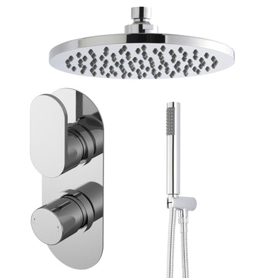 Capri Concealed Shower Package With Fixed Head & Handset - Chrome