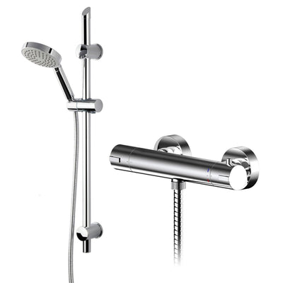 Capri Exposed Thermostatic Shower Set - Chrome