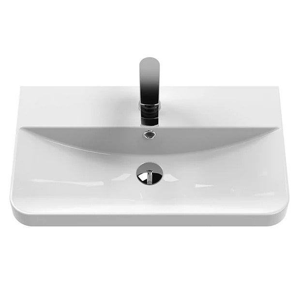 Nuie Core 600 x 335mm Wall Hung Vanity Unit With 2 Doors & Ceramic Basin