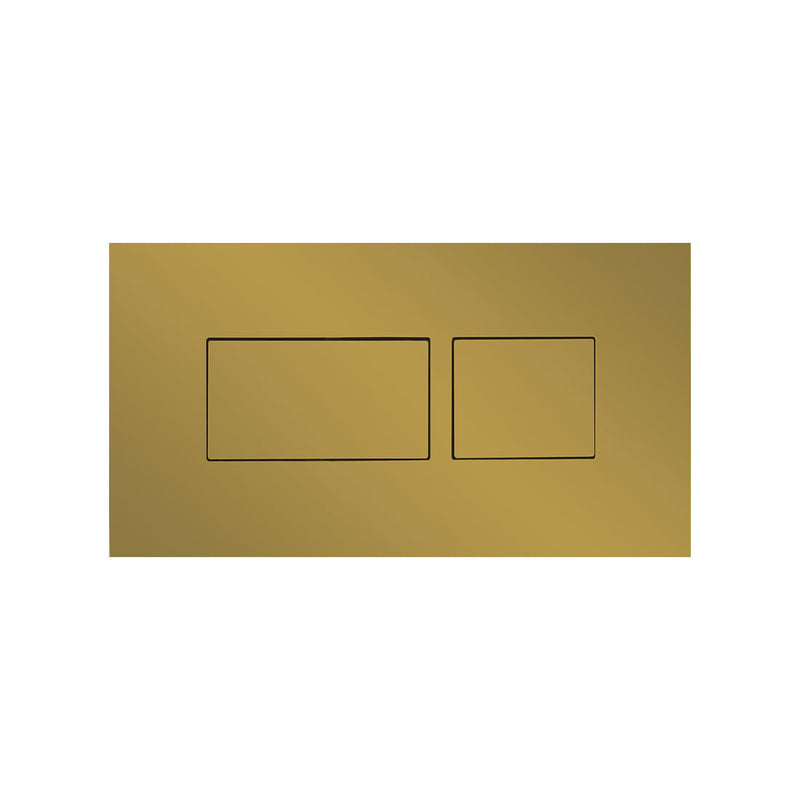 Britton Bathrooms Hoxton Dual Flush Plate - Brushed Brass