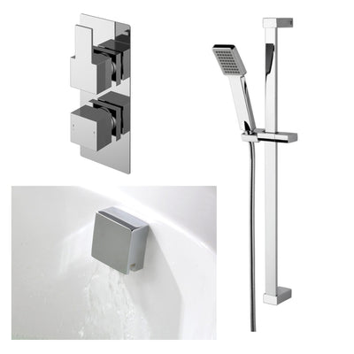 Marina Concealed Thermostatic Bath Shower Set - Chrome