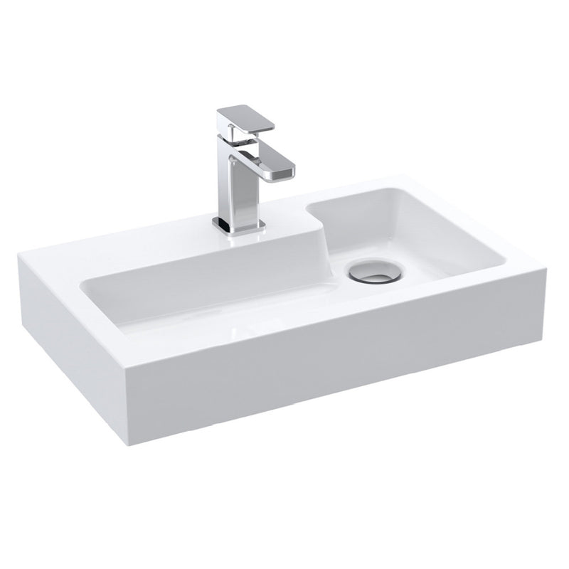 Jenson Compact 500 x 300mm Wall Hung Vanity Unit & Polymarble Basin - Electric Blue