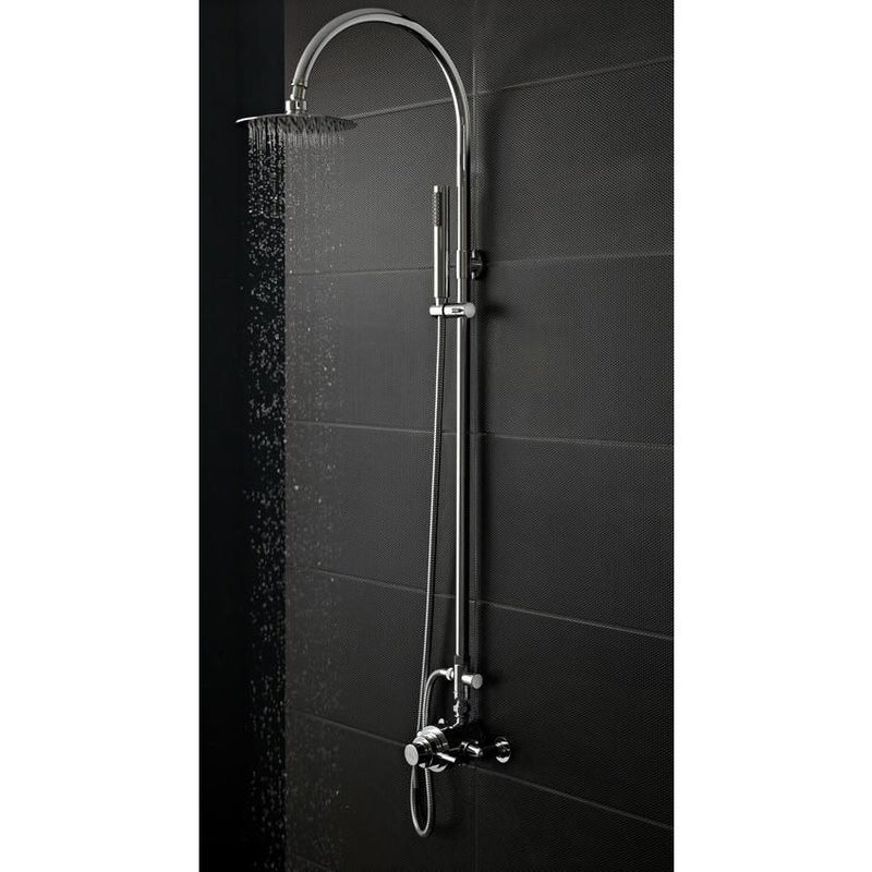 Hudson Reed Tec Lever 1 Outlet Dual Handle Exposed Thermostatic Shower Valve - Chrome