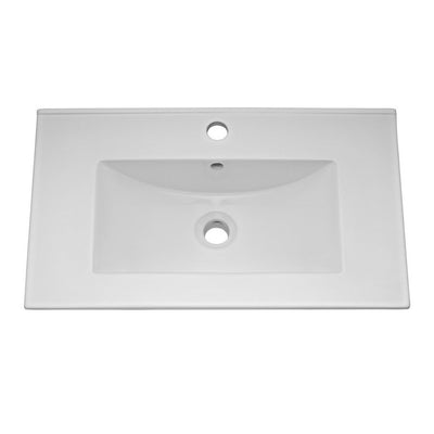 Lana 800mm Floor Standing 2 Drawer Vanity Unit & Minimalist Basin - Gloss Grey Mist