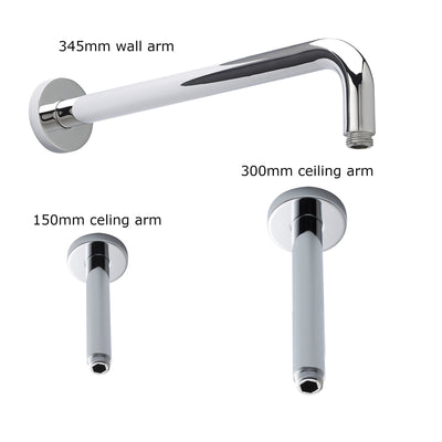 Lana Concealed Shower Package With Fixed Head & Rail Kit - Chrome