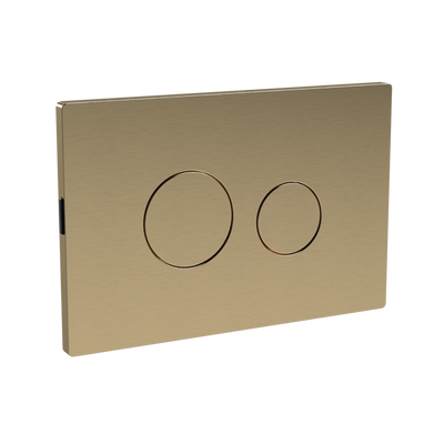 Nuie Dual Flush Plate - Brushed Brass