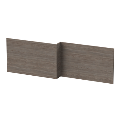 Cape Wooden L Shape Shower Bath Front Panel 1700mm - Grey Avola