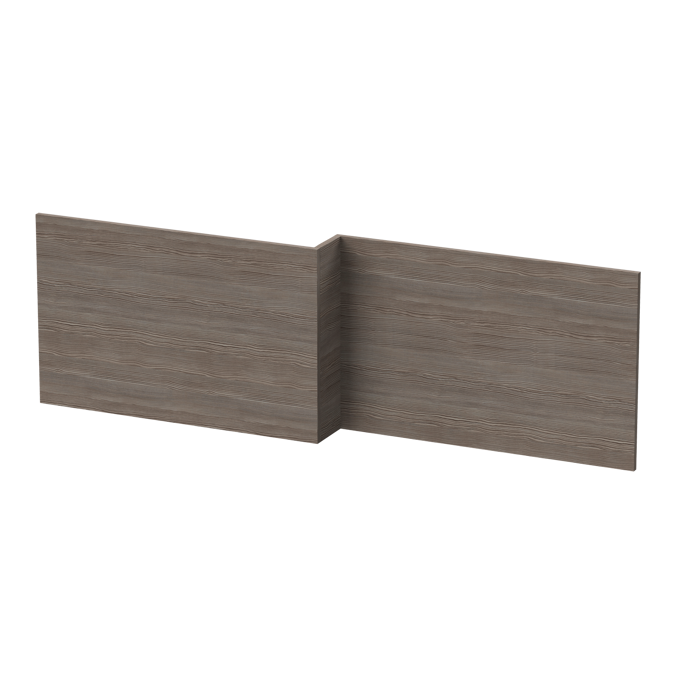 Cape Wooden L Shape Shower Bath Front Panel 1700mm - Grey Avola