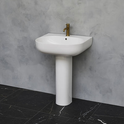 Britton Bathrooms Milan 500mm Basin With Full Pedestal