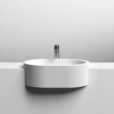 Hudson Reed Rounded Vessel Semi Recess Basin Without Tap Hole - 570 x 405mm
