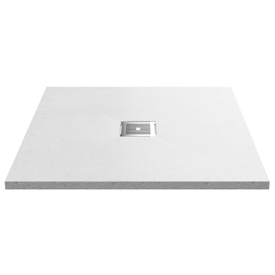 Nuie Slimline White Slate Square Shower Tray  - 900 x 900mm