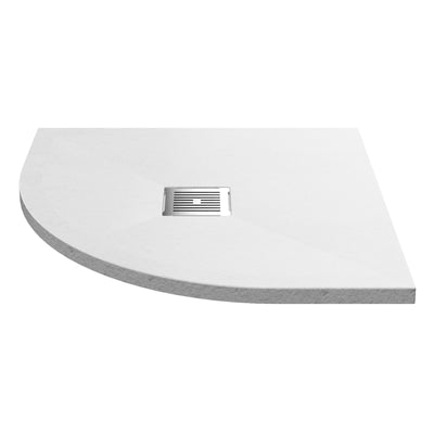 Nuie Slimline White Slate Quadrant Shower Tray  - 800 x 800mm
