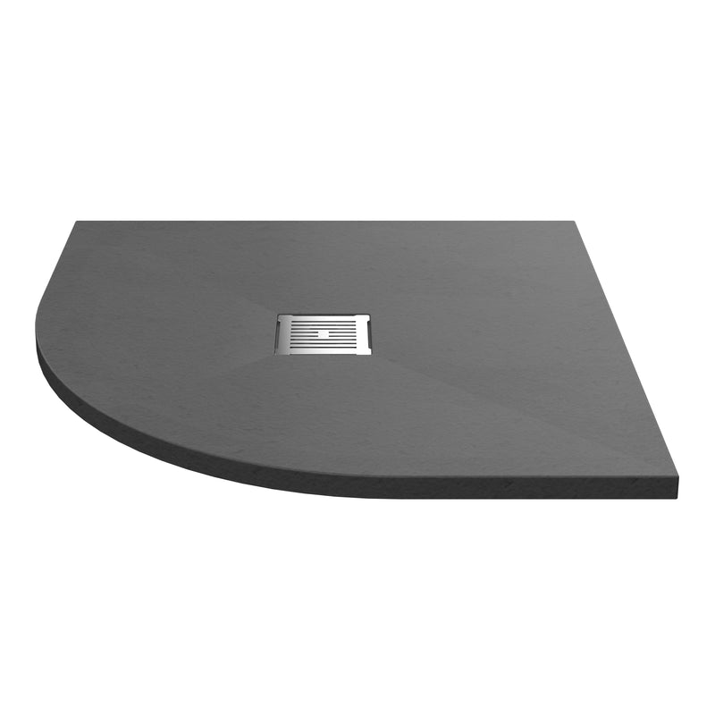 Nuie Slimline Grey Slate Quadrant Shower Tray  - 900 x 900mm