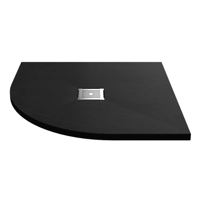 Nuie Slimline Black Slate Quadrant Shower Tray  - 900 x 900mm