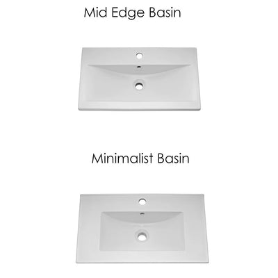 Nuie Eden 810 x 390mm Floor Standing Vanity Unit With 3 Doors, 2 Drawers & Ceramic Basin