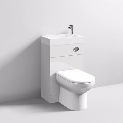 Nuie Athena 2 In 1 Slimline 500 x 305mm WC & Vanity Unit With Basin (Without Cistern)
