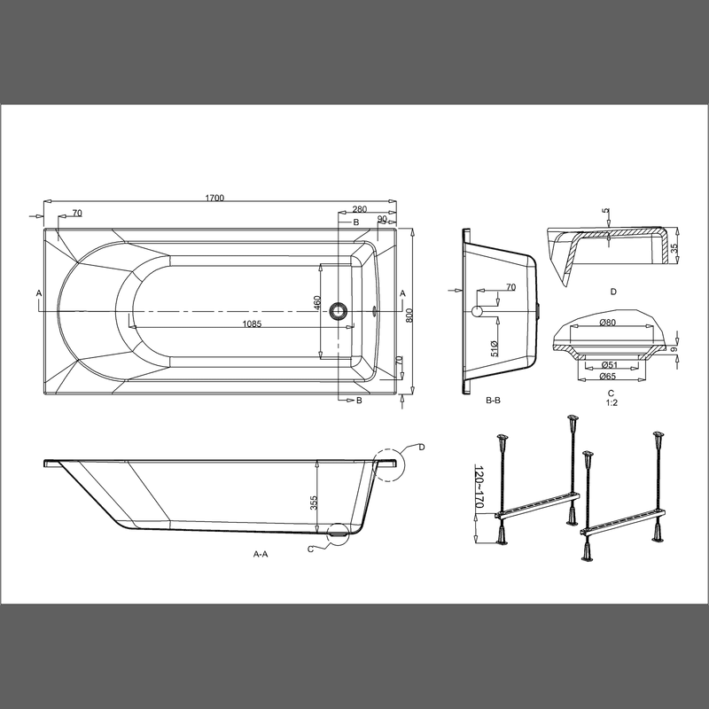 Britton Bathrooms Cleargreen Reuse Round Single Ended Bath