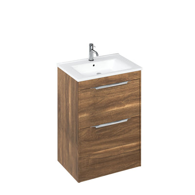 Britton Bathrooms Shoreditch 650mm Floorstanding Vanity Unit With Note Square Basin