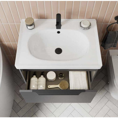 Britton Bathrooms Shoreditch 650mm Floorstanding Vanity Unit With Origin Round Basin