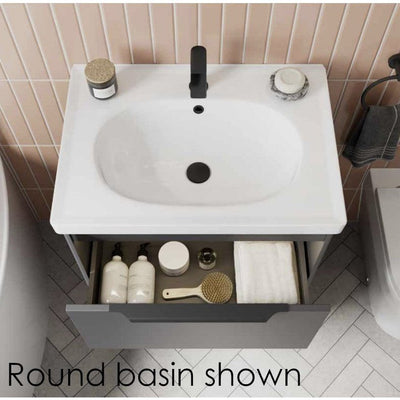Britton Bathrooms Shoreditch 550mm Floorstanding Vanity Unit With Note Square Basin