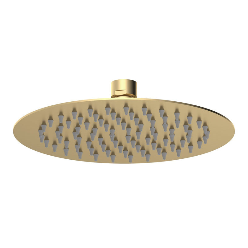 Lana Brushed Brass Round Fixed Head Shower 200 x 200mm